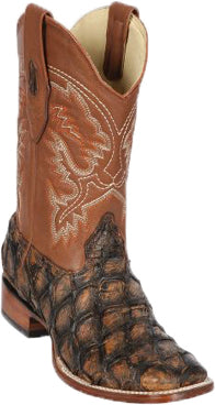 Los potrillos western wear Square Toe Los Altos Boots Brown Tobacco