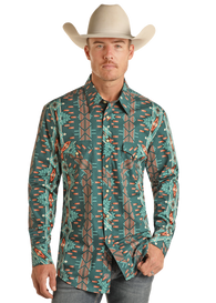 Aztec Long Sleeve Western Shirt