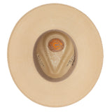 Beige cowboy hat on a white background