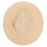 Beige straw hat on a white background