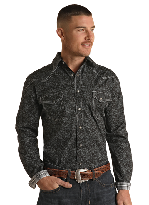 Fancy Snap Paisley Long Sleeve Western Shirt