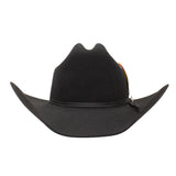 Black cowboy hat on a white background