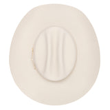 Bone colored cowboy hat on a white background