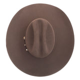 Light brown stetson cowboy hat on a white background