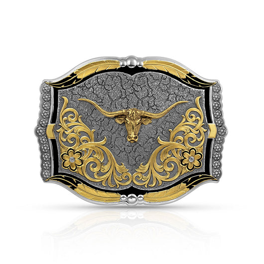 Cracked Dirt Longhorn Buckle
