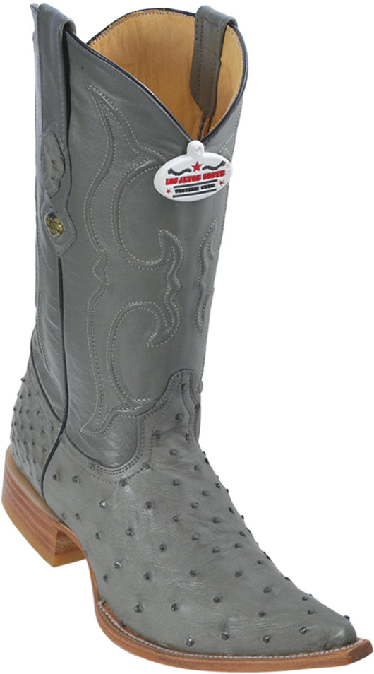 Gray Ostrich Boot Los Potrillos Western Wear