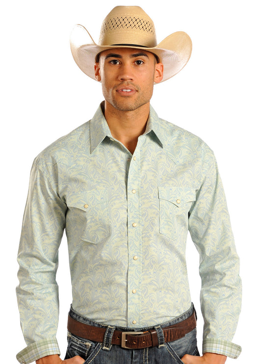 Long sleeve paisley shirt