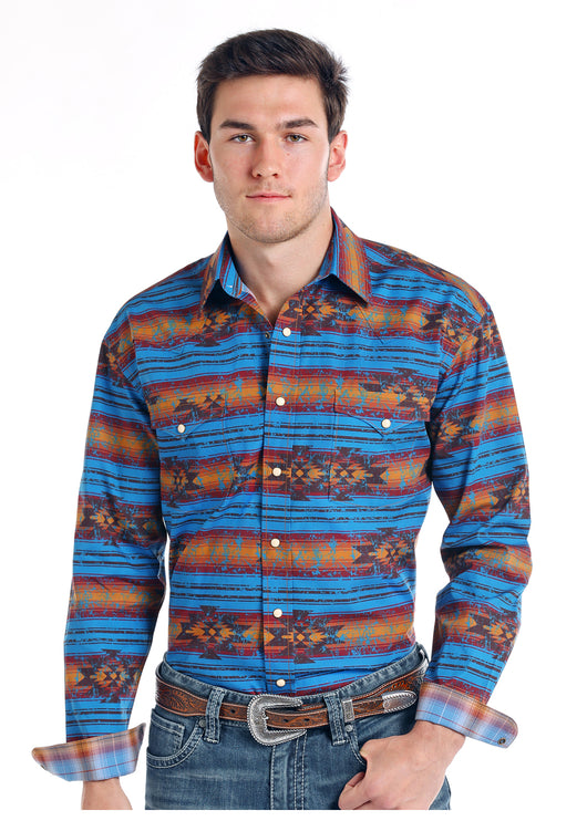Aztec Print Western Shirt