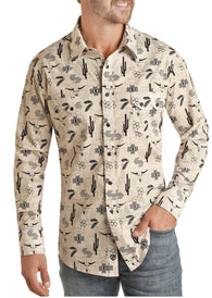 Aztec Rodeo Long Sleeve Western Shirt