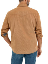 Camisa retro de pana de manga larga