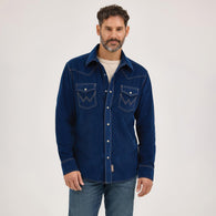 dark blue, corduroy shirt, western corduroy 