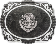 Black Nickel Scrolls with National Mexican Emblem