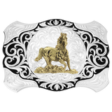 Painted Canyon Buckle with Horse
