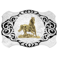 Painted Canyon Buckle with Horse