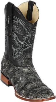 Los potrillos western wear Square Toe Los Altos Boots Charcoal Black