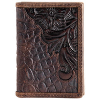 Trifold Wallet Scroll With Caiman Print