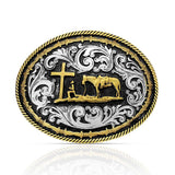 Two tone Rope & Barbed Wire Classic Impressions Christian Cowboy