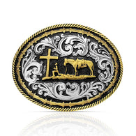 Two tone Rope & Barbed Wire Classic Impressions Christian Cowboy