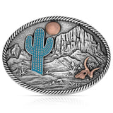 Desert Moon Cactus Attitude Buckle