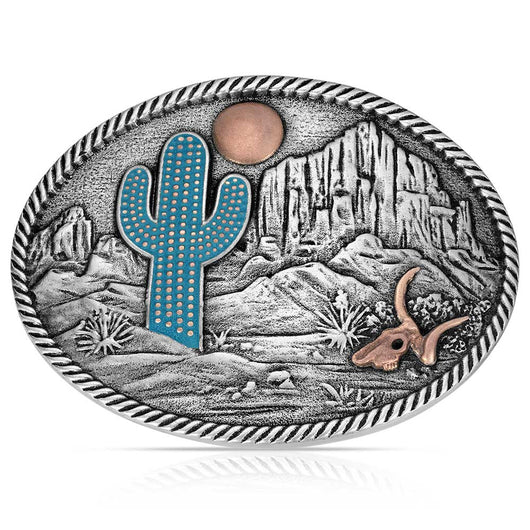 Desert Moon Cactus Attitude Buckle