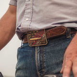 To the Left and Right of Me Attitude Belt Buckle