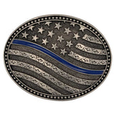 Support The Thin Blue Line Attitude Buckle