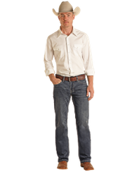 Rope Stitch Pistol Straight Denim Jeans