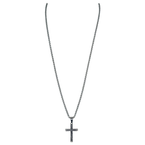 Beveled Faux Damascus Cross