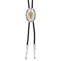 New Traditions Four Directions Bolo Tie With Triple Cross Figure