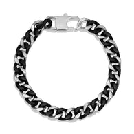 Two Tone Cuban Link Chain Bracelet