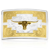 Santa Fe Sunrise Buckle with Longhorn