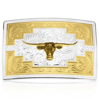 Santa Fe Sunrise Buckle with Longhorn