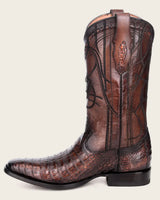 Brownish Copper French Toe Cowboy Boot Inside leg Los Potrillos Wester Wear