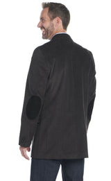 Man wearing a western grey jacket on a white background