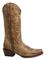 Beige tan cowboy boot