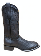 Laser Design Woven Wide Square Toe