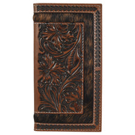 Brown Tan Tooled Brown Rodeo Wallet