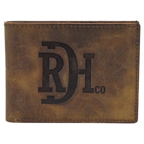 Bifold Leather Wallet Distressed Finish