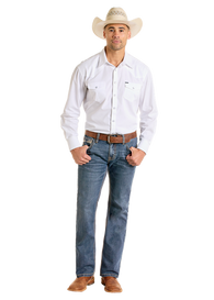 Raised Denim Embroidery Pistol Straight Boot Jeans