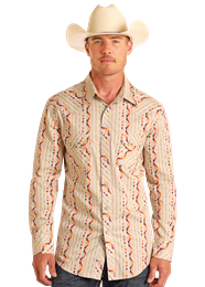 Shirt Paisley Beige