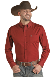 Western Solid Snap Long Sleeve Shirt