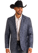 Paisley indigo blue Sport coat 