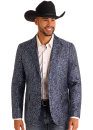 Paisley indigo blue Sport coat 