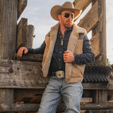 Southwest Scroll Buckle with Buffalo Skull