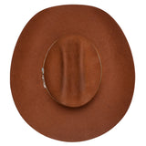 Brown cowboy hat on a white background