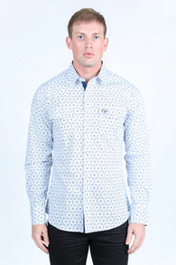 Western Snap Floral Print Long Sleeve