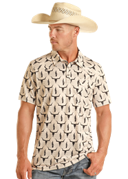Western Longhorn Polo Shirt 
