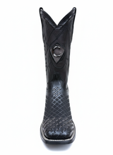 Laser Design Woven Wide Square Toe