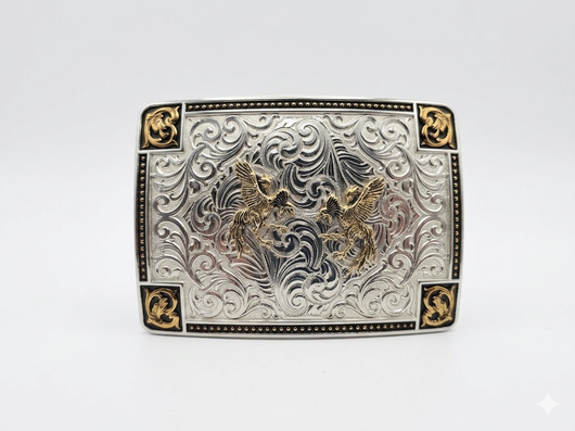Sierra Forge Custom Buckle With Fighting Roosters