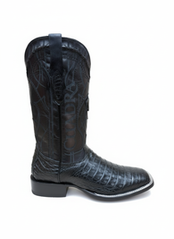 Caiman Fuscus Belly Wide Square Toe
